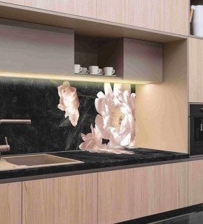 Кухонный фартук со столешницей (А-05) в едином стиле (3050 мм) в Александровском - alexsandrovskoe.mebel-74.com | фото