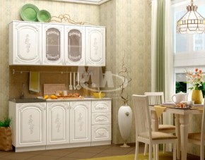 ЛИЗА-2 Кухонный гарнитур 1,7 Белый глянец холодный в Александровском - alexsandrovskoe.mebel-74.com | фото