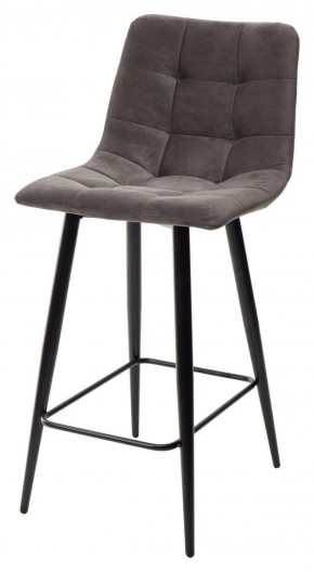 Полубарный стул CHILLI-QB графит #14, велюр / черный каркас (H=66cm) М-City в Александровском - alexsandrovskoe.mebel-74.com | фото