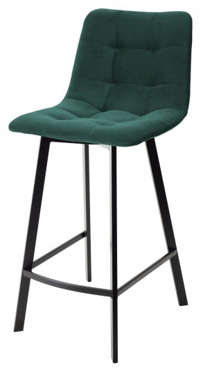 Полубарный стул CHILLI-QB SQUARE зеленый #19, велюр / черный каркас (H=66cm) М-City в Александровском - alexsandrovskoe.mebel-74.com | фото