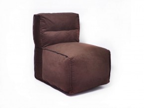 Прямое модульное бескаркасное кресло Комфорт (Шоколад велюр) в Александровском - alexsandrovskoe.mebel-74.com | фото