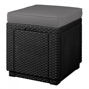 Пуфик Куб с подушкой (Cube with cushion) графит - прохладный серый в Александровском - alexsandrovskoe.mebel-74.com | фото
