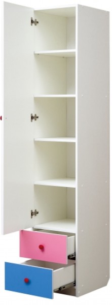 Шкаф 1-но дверный с ящиками и фотопечатью Совята 1.1 (400) в Александровском - alexsandrovskoe.mebel-74.com | фото