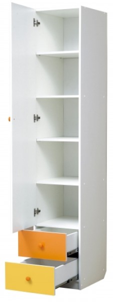 Шкаф 1-но дверный с ящиками и зеркалом Радуга (400) в Александровском - alexsandrovskoe.mebel-74.com | фото
