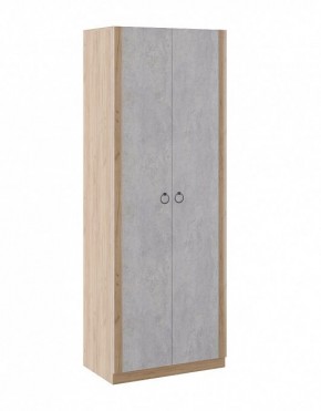 Шкаф 2 двери Глэдис М22 (Дуб Золотой/Цемент светлый) в Александровском - alexsandrovskoe.mebel-74.com | фото