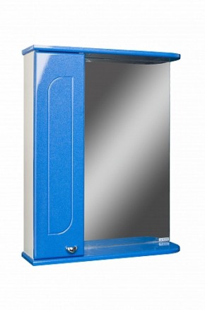 Шкаф-зеркало Радуга Синий металлик 55 левый АЙСБЕРГ (DA1129HZR) в Александровском - alexsandrovskoe.mebel-74.com | фото