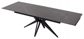 Стол FORIO 160 MATT BLACK MARBLE SOLID CERAMIC / BLACK, ®DISAUR в Александровском - alexsandrovskoe.mebel-74.com | фото