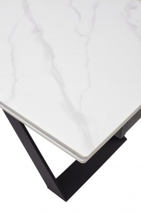 Стол LIVORNO 180 MATT WHITE MARBLE SOLID CERAMIC / BLACK, ®DISAUR в Александровском - alexsandrovskoe.mebel-74.com | фото