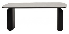 Стол NORD 200 TL-102 Бежевый мрамор, испанская керамика / черный каркас, ®DISAUR в Александровском - alexsandrovskoe.mebel-74.com | фото