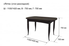Стол раскладной Ялта (опоры массив цилиндрический) в Александровском - alexsandrovskoe.mebel-74.com | фото