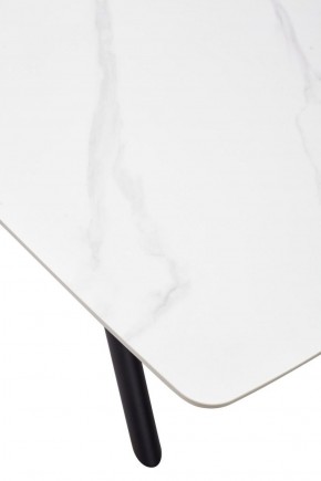 Стол RIVOLI 140 MATT WHITE MARBLE SOLID CERAMIC / BLACK, ®DISAUR в Александровском - alexsandrovskoe.mebel-74.com | фото