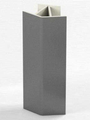 Угловое соединение для цоколя 135 гр. h100 мм (Алюминий, Белый, Черный, Сонома) в Александровском - alexsandrovskoe.mebel-74.com | фото