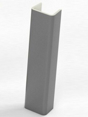 Торцевая заглушка  для цоколя h100 мм (Алюминий, Белый, Черный, Сонома) в Александровском - alexsandrovskoe.mebel-74.com | фото