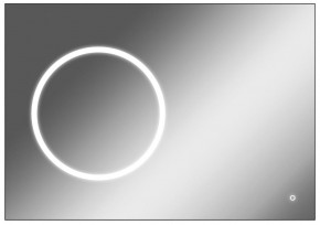 Зеркало Eclipse 100 black с подсветкой Sansa (SE1032Z) в Александровском - alexsandrovskoe.mebel-74.com | фото