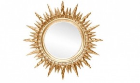 Зеркало круглое золото (1810(1) в Александровском - alexsandrovskoe.mebel-74.com | фото